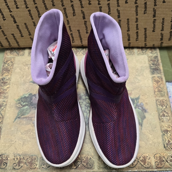 Lands'End Girls Ankle Boot Slip-on Plum/Hot Pink US4 EU36 UK3 - Picture 4 of 12